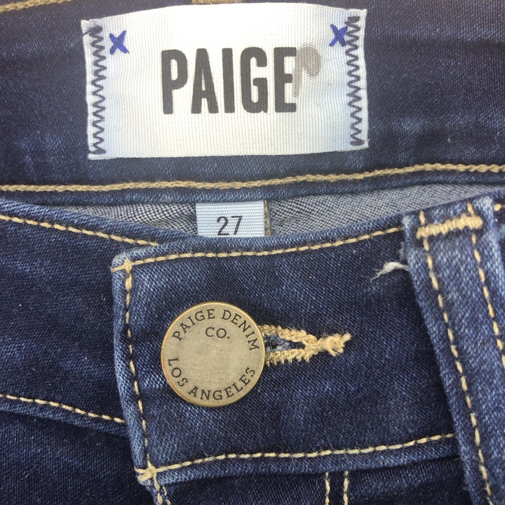 PAIGE NWOT Hoxton Ankle Jeans with Contrast Stitching Size 27